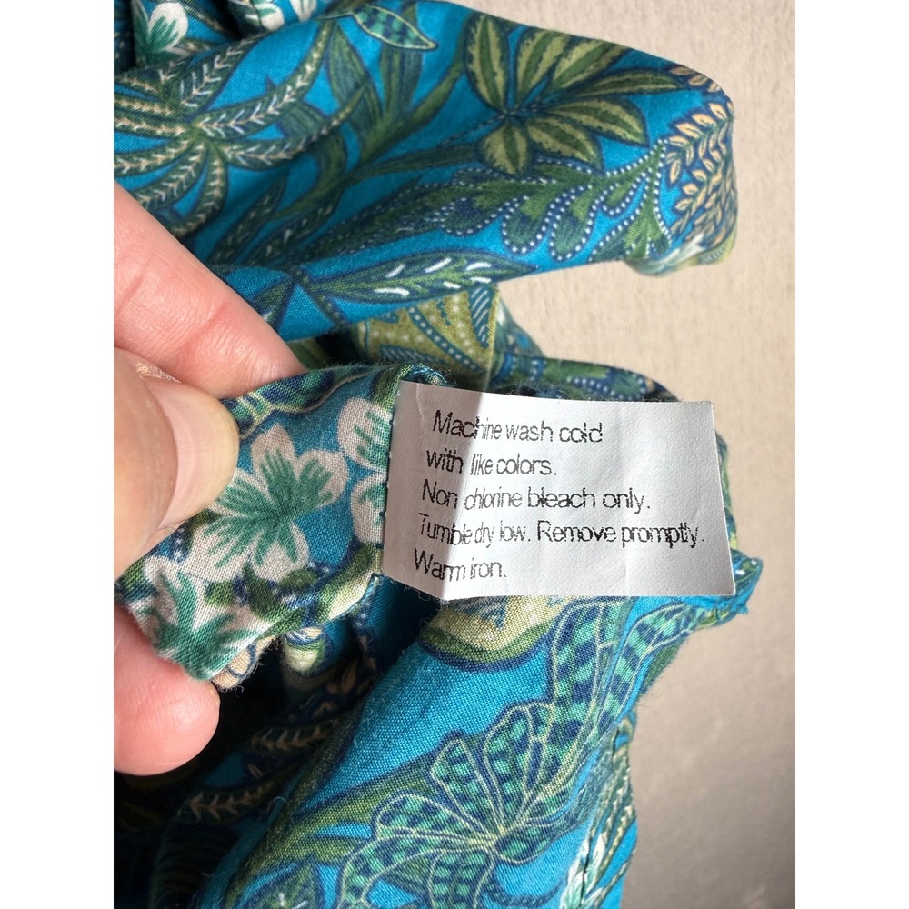 Tori Richard Shirt Mens 3XL Blue Excellent 1956 MK01 Tropical Cotton Lawn Aloha - Picture 9 of 9